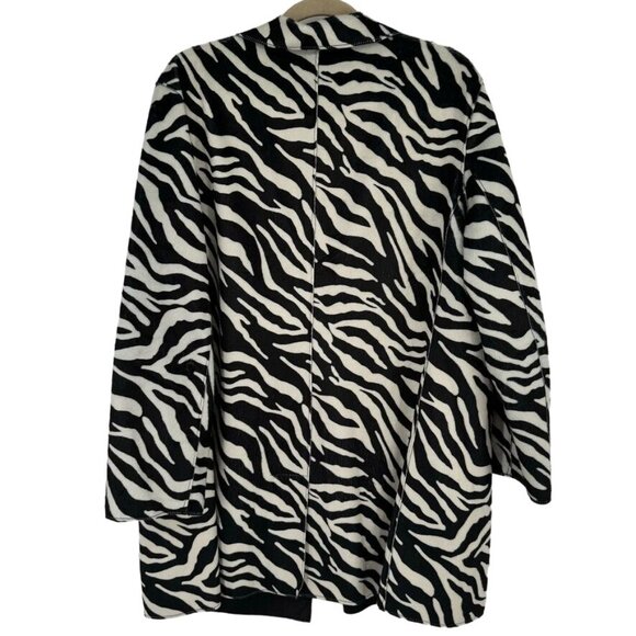 John Mark Reversible Zebra Print Black Jacket Size XL faux fur leather womens - Picture 16 of 16